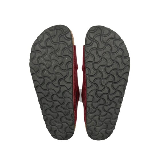 Birkenstock Arizona Birko-Flor Maroon Snake Pattern 2 Straps Slide Sandals 36 - Picture 14 of 15
